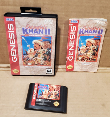 Sega Genesis Genghis Khan II Clan of the Gray Wolf Complete