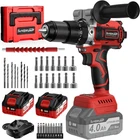 21V 1060Inlbs Cordless Brushless Hammer Drill Driver 2x4.0Ah 1/2 Inch Chuck