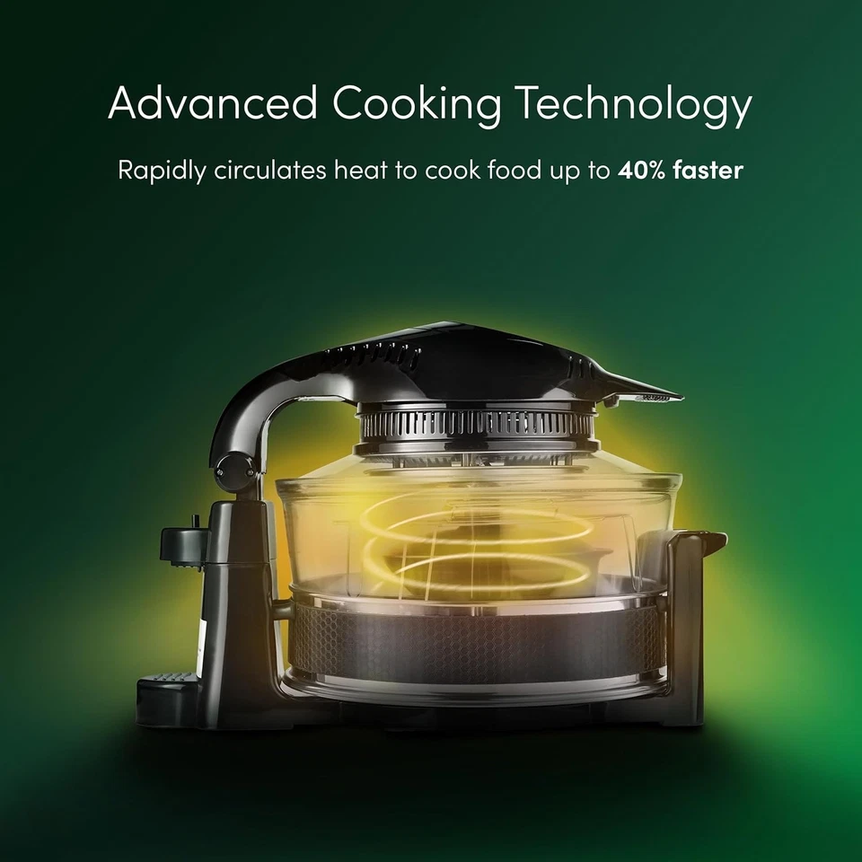 Emperial 17L Digital Halogen Konvektionsofen Herd Luftfritteuse Klappdeckel schwarz - Bild 4 von 4