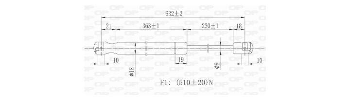 Vérin De Coffre Neuf Pour Porsche Cayenne - Compatible Gauche/Droite Arrière - Référence GSR69126.00