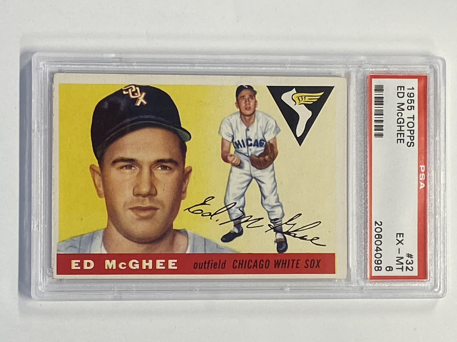 ED MCGHEE 1955 Topps #32 Chicago White Sox PSA 6