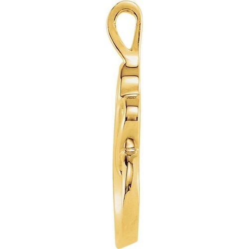 Colgante de forma libre de 25 x 10,6 mm en oro amarillo de 10K - Imagen 2 de 2