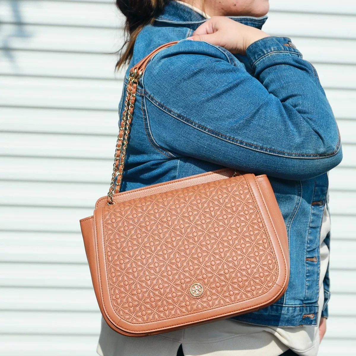 TORY BURCH Bryant Quilted Leather Black Crossbody Bag