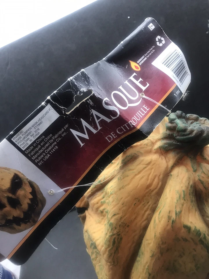 Máscara de calabaza malvada 2016 Seasonal Vision International máscara de látex para adultos Foto 4 de 4