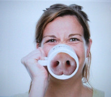 Coffee Mug Sticker Realistic Pig Nose/ Snout Vinyl Decal Sticker Funny Gag Gift