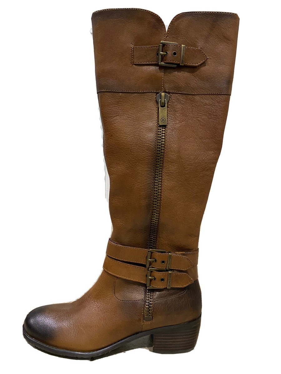 Arturo Chiang Tall Leather Boots Women's 7.5 M At-Benni Cognac