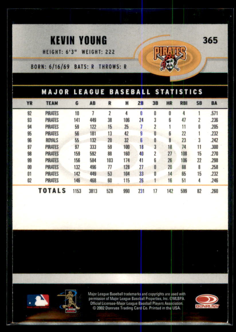 2003 Donruss Kevin Young #365 Pittsburgh Pirates | eBay