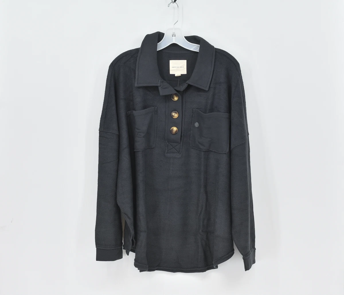 American eagle shop henley sweatshirt