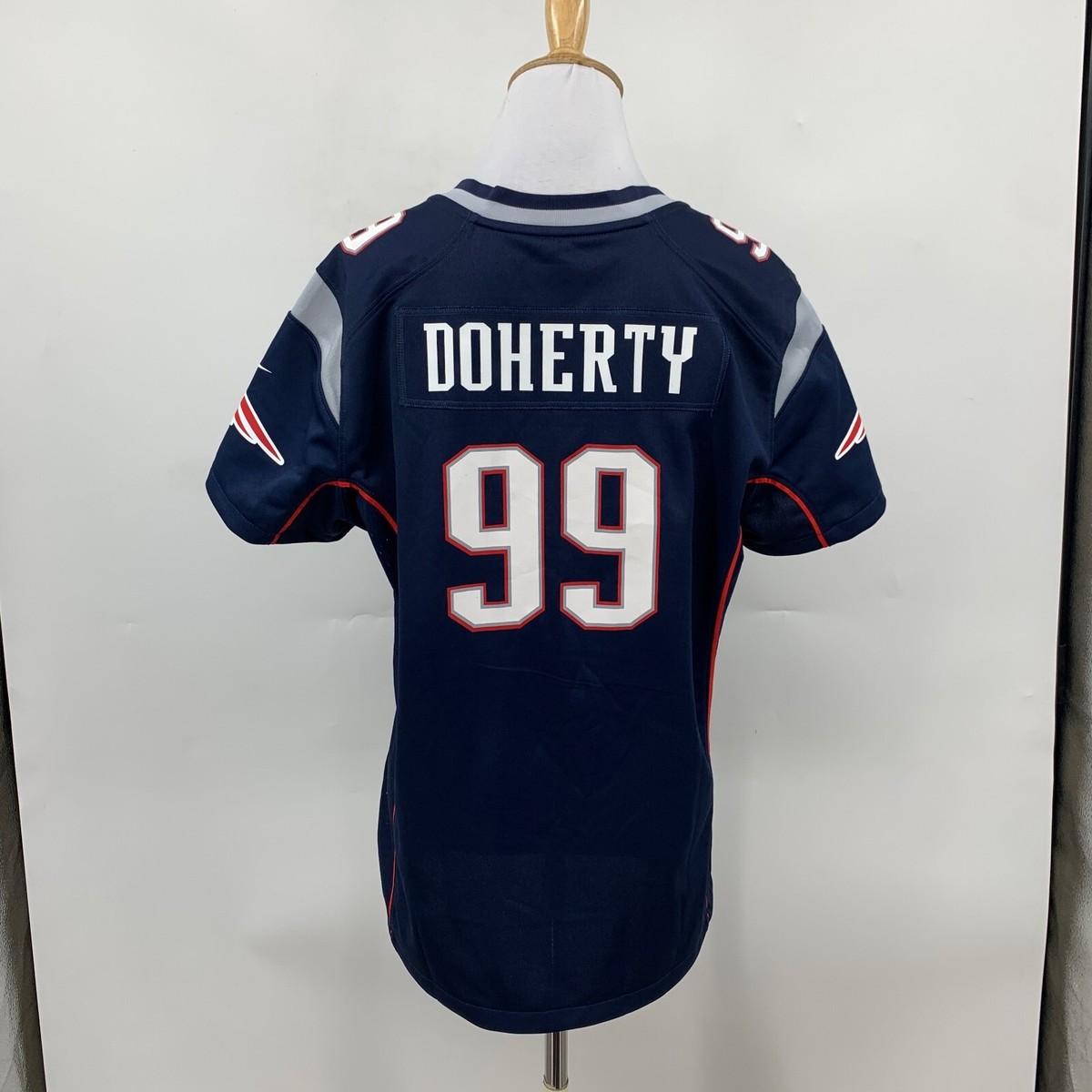 Nike New England Patriots Jersey Womens L Large Blue NFL OnField