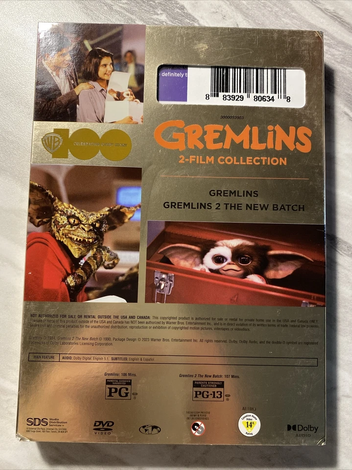 Gremlins 2-Film Collection (DVD) Limited Edition W/Slipcover Ultra Rare!! Sealed - Image 2 of 3