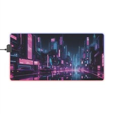 LED Gaming Mouse Pad - Neon Cyberpunk Aesthetic for Gamers