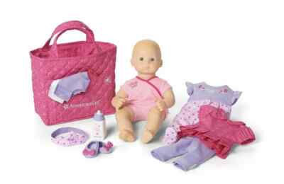 American Girl Bitty Baby Doll and Accessories Set Bundle Blond
