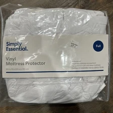 SIMPLY ESSENTIAL Vinyl Mattress Protector Waterproof Full Size 54"x 75" NEW