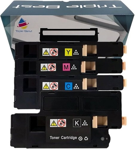 Lot De 4 Cartouches Toner Compatibles Dell 1250 - Pour Imprimantes Dell 1250c/1350cnw/C1760 Etc. - Couleurs