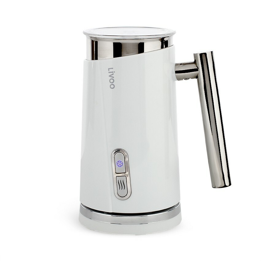 Mousseur à lait électrique 3 en 1 de 300ml et chauffe-lait automatique 500W blanc