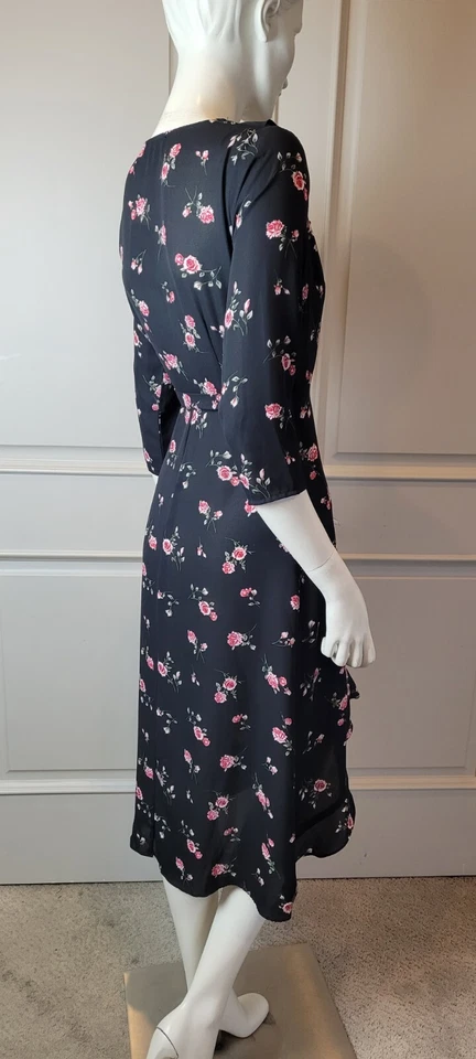 FOREVER 21 Motif Floral à Volants Enveloppant Robe Taille M Nwt - Photo 4/4