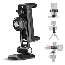 NEEWER Phone Tripod Mount Adapter， Aluminum Phone Holder Clamp with Cold Shoe