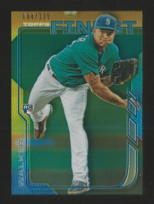 2014 Topps Finest Taijuan Walker Mariners #51 Rookie Blue Refractor Sp 084/125