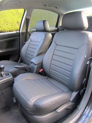 VOLKSWAGEN VW PASSAT B5 CAR SEAT COVERS BLACK lEATHERETTE