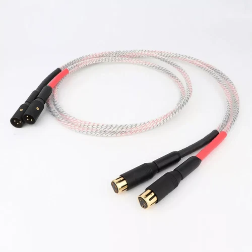 Pair Silver Plated Wire Hi-Fi XLR Balance Audio Cable With Hi-end XLR Connector - Picture 4 of 8
