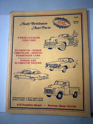 ANDY BERNBAUM AUTO ARTS Parts CATALOG 1930-1962 #23 - 1962!
