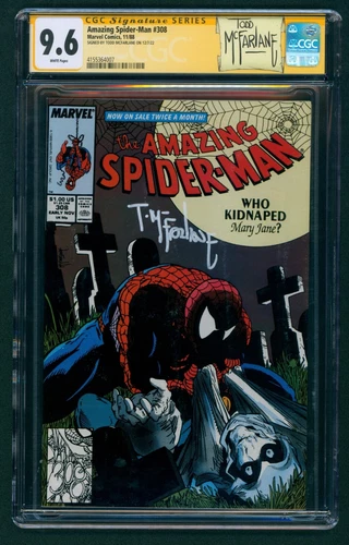 Amazing Spider-man #308 CGC 9.6 SS Todd McFarlane Auto! Taskmaster! Signature!