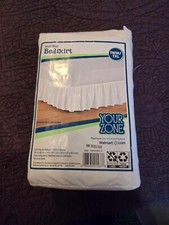 Bedskirt Brand New Twin /TXL Your Zone White