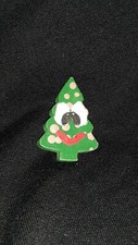  Christmas Tree Wooden  PIN Hand made And  Hand painted 