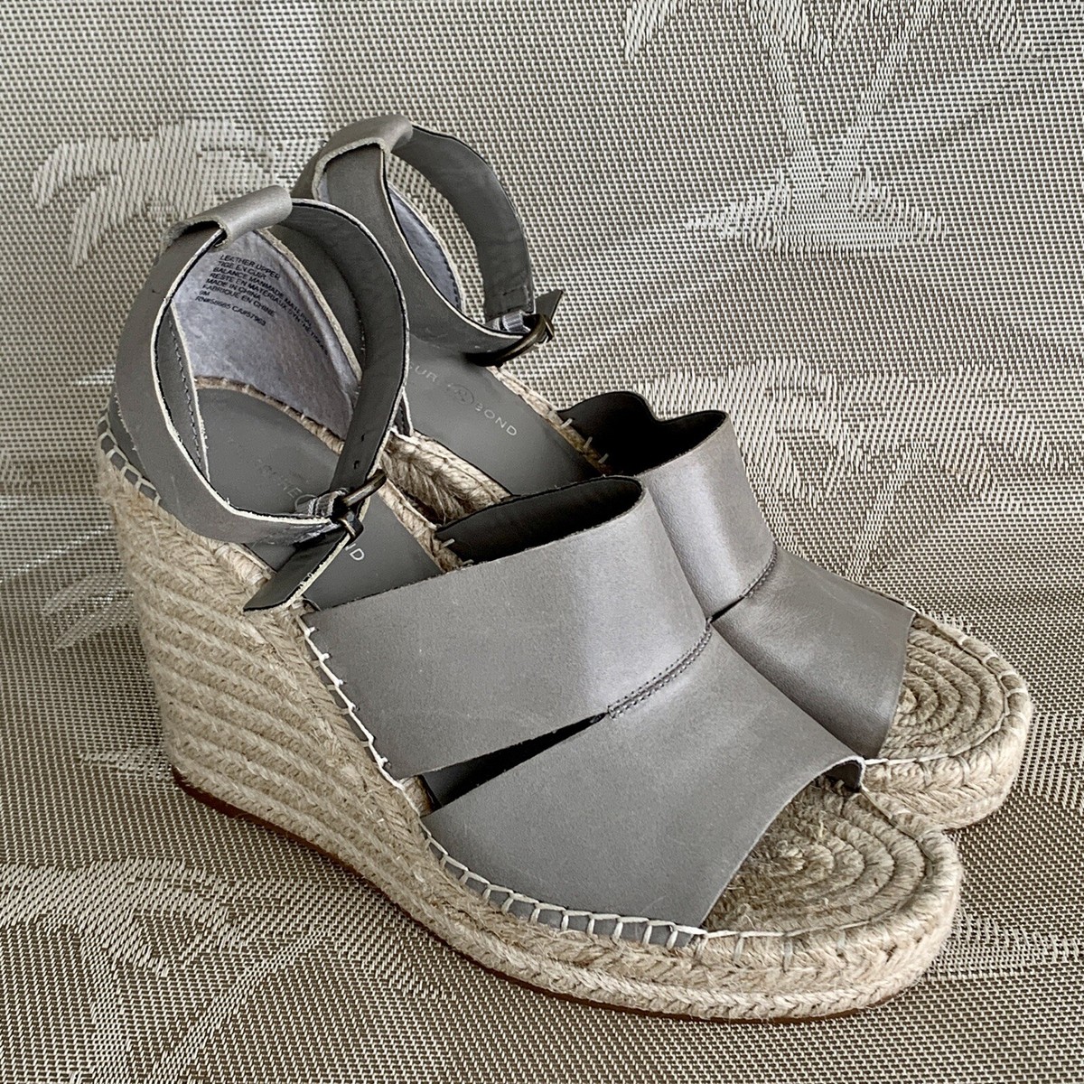 Treasure Bond Nordstrom Sannibel Lea Platform Gray Leather Wedge