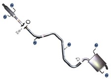 Exhaust System Pipe Resonator Muffler Tail Pipe for Toyota Corolla 2020-2022 1.8