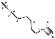 Exhaust System Pipe Resonator Muffler Tail Pipe for Toyota Corolla 2020-2022 1.8