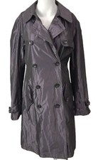 Women’s Weekend Max Mara Purple Longline Coat Double Breasted Size Uk 14 Lined