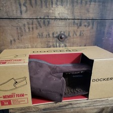 Dockers Men's Brown Slippers With Memory Foam Size Medium, 8-9