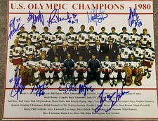 1980 USA OLYMPIC HOCKEY GOLD MEDAL 10 SIGNED TEAM 8x10 ERUZIONE VERCHOTA BAKER