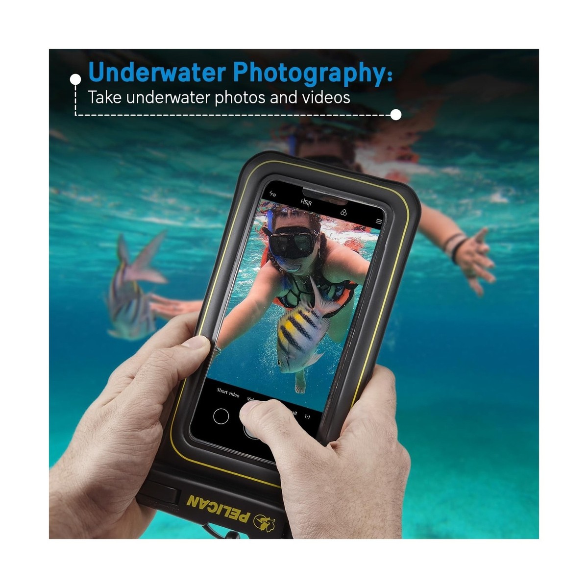 Pelican 2 Pack Marine - IP68 Waterproof Phone Pouch (Regular Size)-Floating  W... | eBay