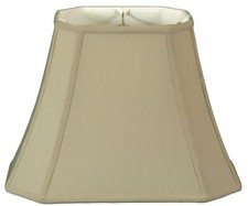 Royal Designs Rectangle Cut Corner Lamp Shade - Beige - 7 x 9 x 10.25 x 16...