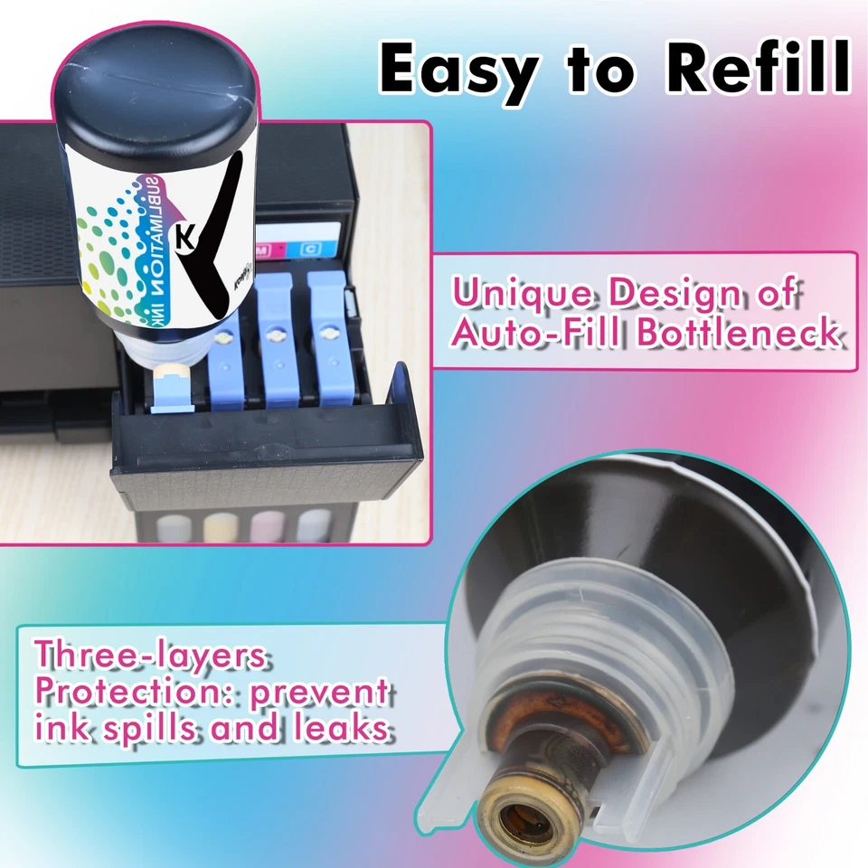 1200ML KOALA Sublimation Ink Compatible with Epson F170 F570 2803 2400 2800 4800 - Image 3 of 4