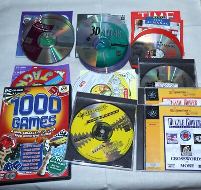 Macintosh/PC Software | *Vintage* CD 1000 Games Puzzles Stuffit Deluxe MacPack