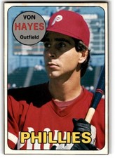 1990 Baseball Card Magazine '69 Topps Replicas Von Hayes Philadelphia Phillies