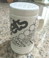 Vintage Ceramic Powdered Sugar Shaker for Pancakes Waffles Toast Handle "Sweets"