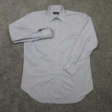 Canali Shirt Mens 15.5 39 Medium Multicolor Striped Dress Button Up Collared