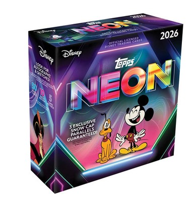 2026 TOPPS DISNEY NEON MEGA BOX (50 Cards) w/Chrome Factory Sealed 