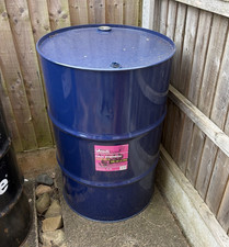 Vetech Blue Steel Drum Barrel Shipping Container with Lid - Drum Barrel