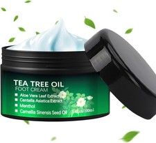 Tea Tree Foot Cream - Soothing Foot Cream for Dry Cracked Feet with Tea Tree Oil