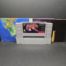 Final Fantasy III 3 Super Nintendo SNES Complete w/ Map + Poster TESTED 