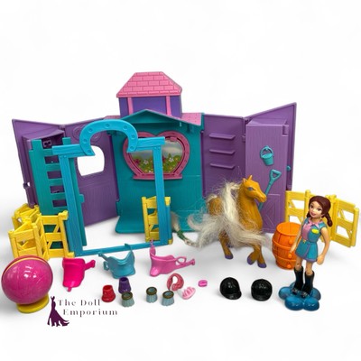 Polly Pocket Ride-in-Style Horse Ranch Spielset mit Figur und Pferd