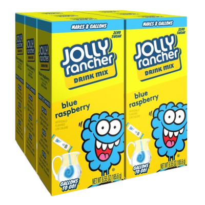 JOLLY RANCHER Gallons To Go Powdered Drink Mix, 8-Count Box (6 Pack)   Blue Rasp