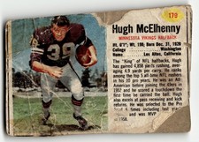1962 Post Cereal Hugh McElhenny #179 Minnesota Vikings HOF LOW GRADE FILLER