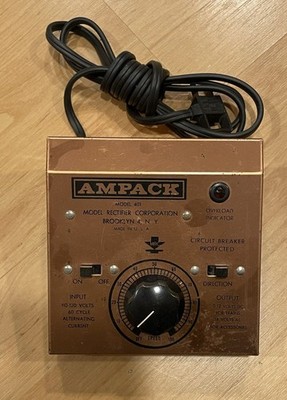 Vintage Model TRAIN TRANSFORMER RECTIFIER Throttle Model 401 Bronze  Ampack