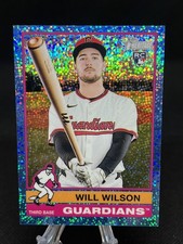 2025 Topps Heritage High Number Will Wilson RC #583 Blue Sparkle Parallel